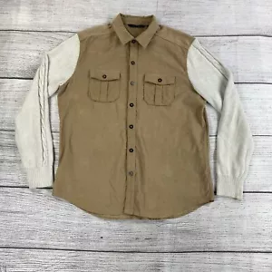 Sean John Corduroy Cable knit Shirt Men Size Large Button Up Western Cowboy - Picture 1 of 5