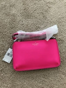 Bolso bandolera de cuero Kate Spade rosa Mikas Pond Janelle Saffiano Wkru2173 - Imagen 1 de 5