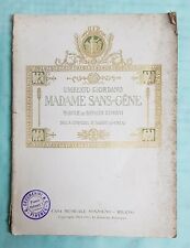 MADAME SANS-GENE-RENATO SIMONI-MUSICA DI U. GIORDANO-ED.SONZOGNO-MILANO-1915