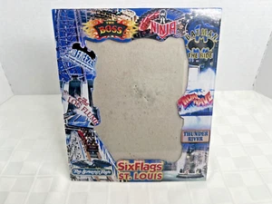 VTG Six Flags St. Louis Vertical MDF Epoxy Frame 4x6 Classic Rides        Box D - Picture 1 of 7