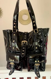 Mulberry Black Patent Roxanne Tote - Picture 1 of 12