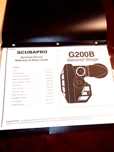 SCUBAPRO G-200 G-200B 2nd Stages Repair guide with Schematics & O-Ring chart. - Picture 1 of 4