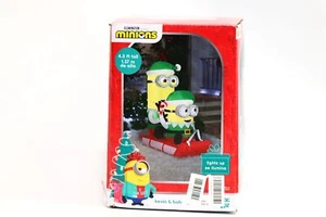 Gemmy 58.7 x 59.8 in. Airblown Minions on Sled - Multi Color - Picture 1 of 8