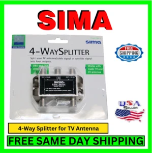 Adaptador divisor de TV por cable de 4 vías 4:1 para antena señal de satélite kit de 1 entrada 4 salidas - Imagen 1 de 2