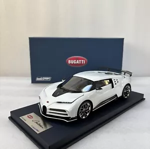 1/18 Looksmart MR Bugatti Centodieci in Quartz White With display Case No Dg - Picture 1 of 21