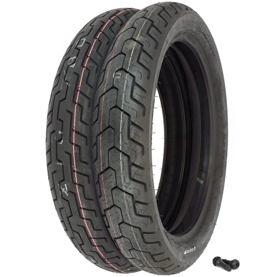 Dunlop D404 Tire Set - Honda CB750SC Nighthawk GL1100 82-83 - Tires and Valves Foto 1 de 1