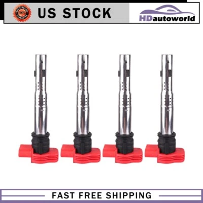 Bobina de ignição 4 peças para 2006-2008 Audi A4 2005-2010 Audi A4 Quattro V6 3.2L gasolina - Imagem 1 de 4