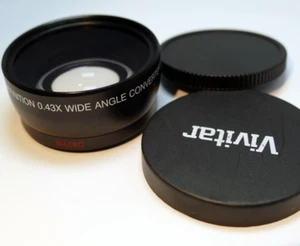 58mm threaded Vivitar HD wide angle 0.43X AF lens AUX MC High Definition - Picture 1 of 15