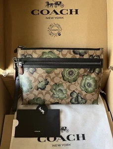 Coach X Kaffe Fassett Double Zip Wristlet Pouch Wallet - Picture 1 of 7