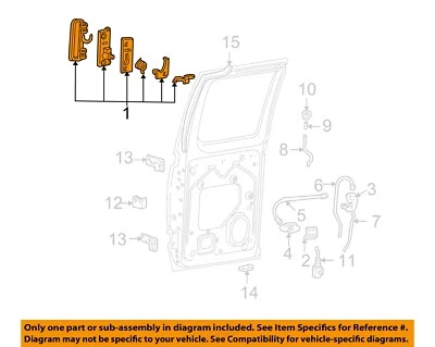 Ford OEM 92-14 E-150 Club Wagon manija de herrajes, exterior 8C2Z1526604BD Foto 1 de 2