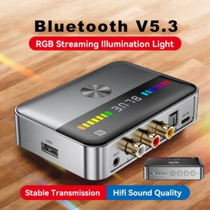 Wireless Bluetooth 5.3 Audio Transmitter Receiver HiFi Music Adapter AUX RCA NFC - Picture 1 of 17