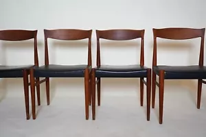 Set Of 4 Danish Dinning Chairs By Erling Torvits 1960s - Picture 1 of 10