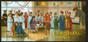 Australia 1986 Christmas Mini Sheet x 10 Copies MUH - Picture 1 of 1