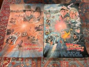 Back To The Future 2 & 3 Screen Printed Movie Poster by Barroni Mondo Spielberg