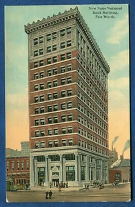 Fort Worth Texas tx New State National Bank Building old postcard - Picture 1 of 2