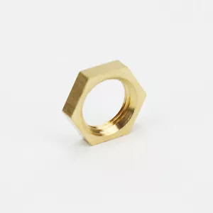 Pack of 5 - M10 x 1.0m pitch Brass Half Nut For Electrical Lamp / Bulb Holders - Picture 1 of 1