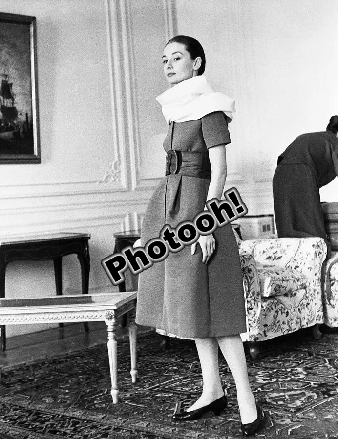 Audrey Hepburn On The Set Of The Nun's Story Celebrity B&W REPRINT RP #7553 - Image 1 of 1