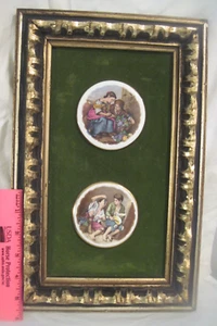 Vintage Turner Wall Accessory Children Framed round plaques - Picture 1 of 13