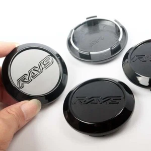 4 pcs 64 mm for RAYS G25 Black Logo Alloy Wheel Center Caps Rim Caps Hub Caps - Picture 1 of 5