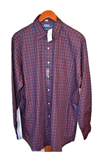 POLO RALPH LAUREN Lowell Sport kariertes rot blaues Knopf-Langarmshirt Gr. L neu mit Etikett - Bild 1 von 6