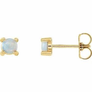 Pendientes cabujón de ópalo en oro amarillo de 14 K - Imagen 1 de 1