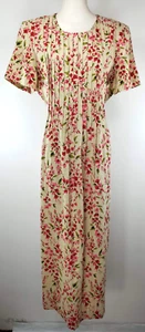 Abito vintage Miss Dorby - taglia 18 - stampa floreale multicolore - misto lino - Foto 1 di 14