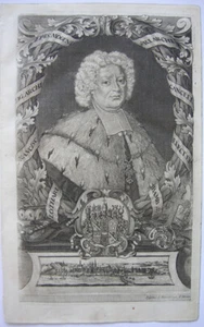 Lothar Franz von Schönborn (1655-1729) Kurfürst Orig Kupferstich Montalegre 1711 - Bild 1 von 4