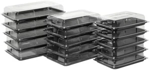 15 x wiederverwendbare KOMBI Eco Sandwichplatten + Deckel (5 große, 5 mittelgroße, 5 kleine) - Bild 1 von 7