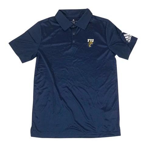 FIU Panthers NCAA Adidas Youth  Navy Blue Grind Performance Polo Shirt Cover