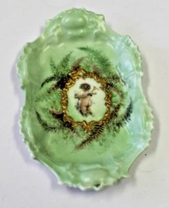 Limoges France Porcelain 1891 Hand Painted Cherub Pin Tray - Picture 1 of 1