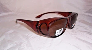 TAC OCCHIALI POLARIZZATI FIT OVER RX 63 MM blocco abbagliamento MARRONE CON STRASS - Foto 1 di 2
