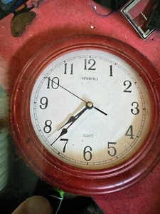 OROLOGIO LEGNO DA PARETE SIMBOLI - Foto 1 di 4