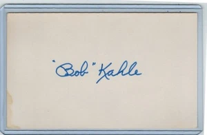 BOB KAHLE INDEX CARD SIGNED 1938 BOSTON BEES PSA/DNA CERTIFIED 1915-1988 - Picture 1 of 2