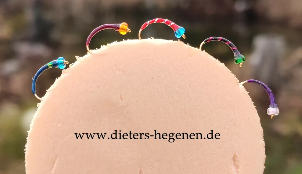 DIETERS-HEGENEN Profi Hegene mit Glasköpfen für Renken Felchen Forelle Maräne Gambe