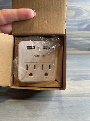 POWRUI USB WALL CHARGER SURGE PROTECTOR AHR-095-G (Uk,hk, Ireland, UAE)output 5V - Image 1 of 4