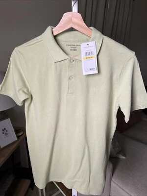 Calvin Klein Boy’s Lime Winter Pear Color Polo Size M 10/12 NWT - Image 1 of 4