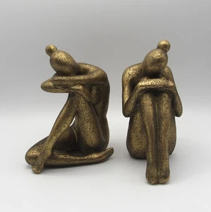 Sagebrook Home Pair Of Bronze Lady Bookends Polyresin New - Bild 1 von 17