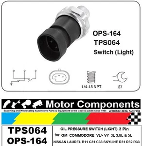 OIL PRESSURE SWITCH for HOLDEN COMMODORE VL VN VP VQ VR VS VT VX VY - Bild 1 von 2