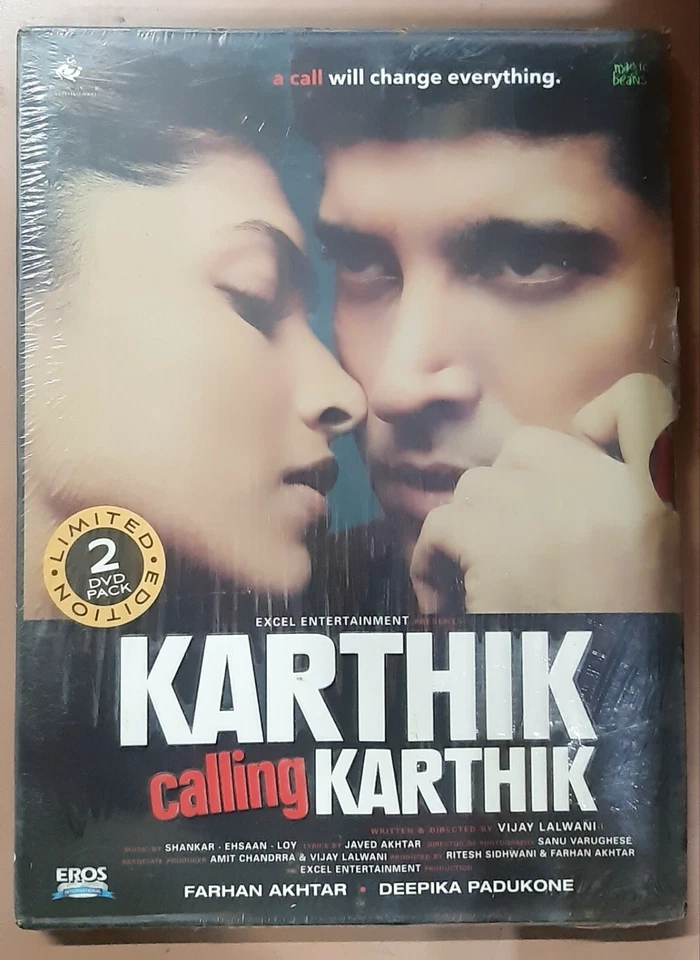 Karthik Calling Karthik DVD - Farhan Akhtar, Deepika Padukone - Bollywood Movie - Image 1 of 1