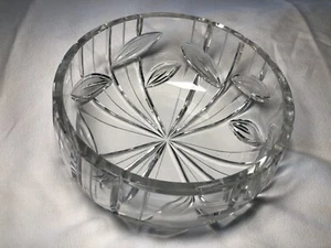SUPERB VINTAGE 9” X 4” High Beautiful CUT CRYSTAL BOWL All Purpose - Picture 1 of 6