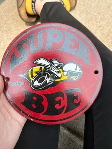 Round 6" Porcelain Dodge Super Bee Sign - Picture 1 of 6