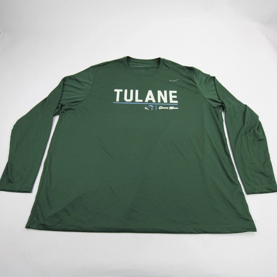 Tulane Green Wave Nike Long Sleeve Shirt Men's Dark Green New - Image 1 of 1
