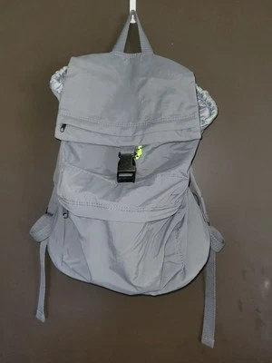 Mossimo Lightweight Bag Gray Back Pack Travel Hike Large Nylon & Faux Leather Bo - Image 1 of 4