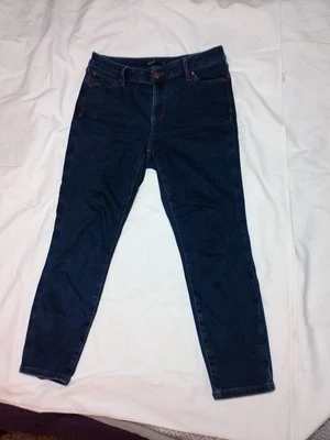 Pantalones de mezclilla Vera Wang Simply Vera ajustados para mujer talla 12 Petite lavado oscuro  Foto 1 de 4