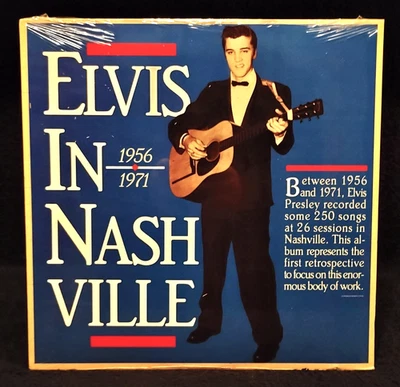 (NEW)  ELVIS PRESLEY  "IN NASHVILLE 1956-1971"  (RARE VINYL / 1ST RL-1988) - Image 1 of 4