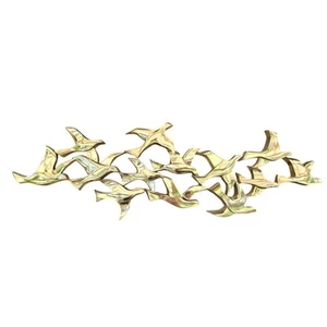 Mid-Century Modern Syroco Flock of Birds Wall Art Rare Gold Variant Vintage - Picture 1 of 6