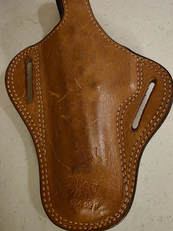 Bianchi Leather Pancake Holster 7/7L Beretta 92F 96F 3 Slot RH 7673-MP - Image 1 of 3