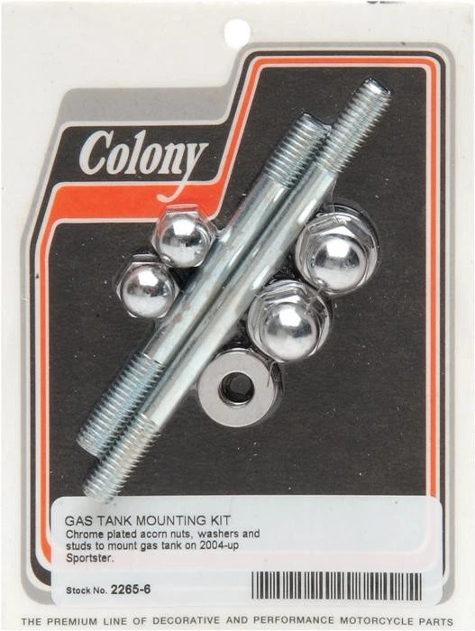 Colony Acorn Gas Tank Mounting Hardware Chrome #2265-6 Harley Davidson Sportster Foto 1 de 1