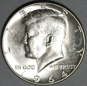 Moneda de medio dólar Kennedy 1964-P 50 centavos 50 c BU 90 % plata EE. UU. (25120402R) - Imagen 1 de 2