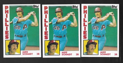 1984 TOPPS # 700 MIKE SCHMIDT ( 3 COPIES ) NICE CARDS - Image 1 of 2